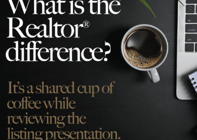 What is the Realtor® difference? Before the shared coffee