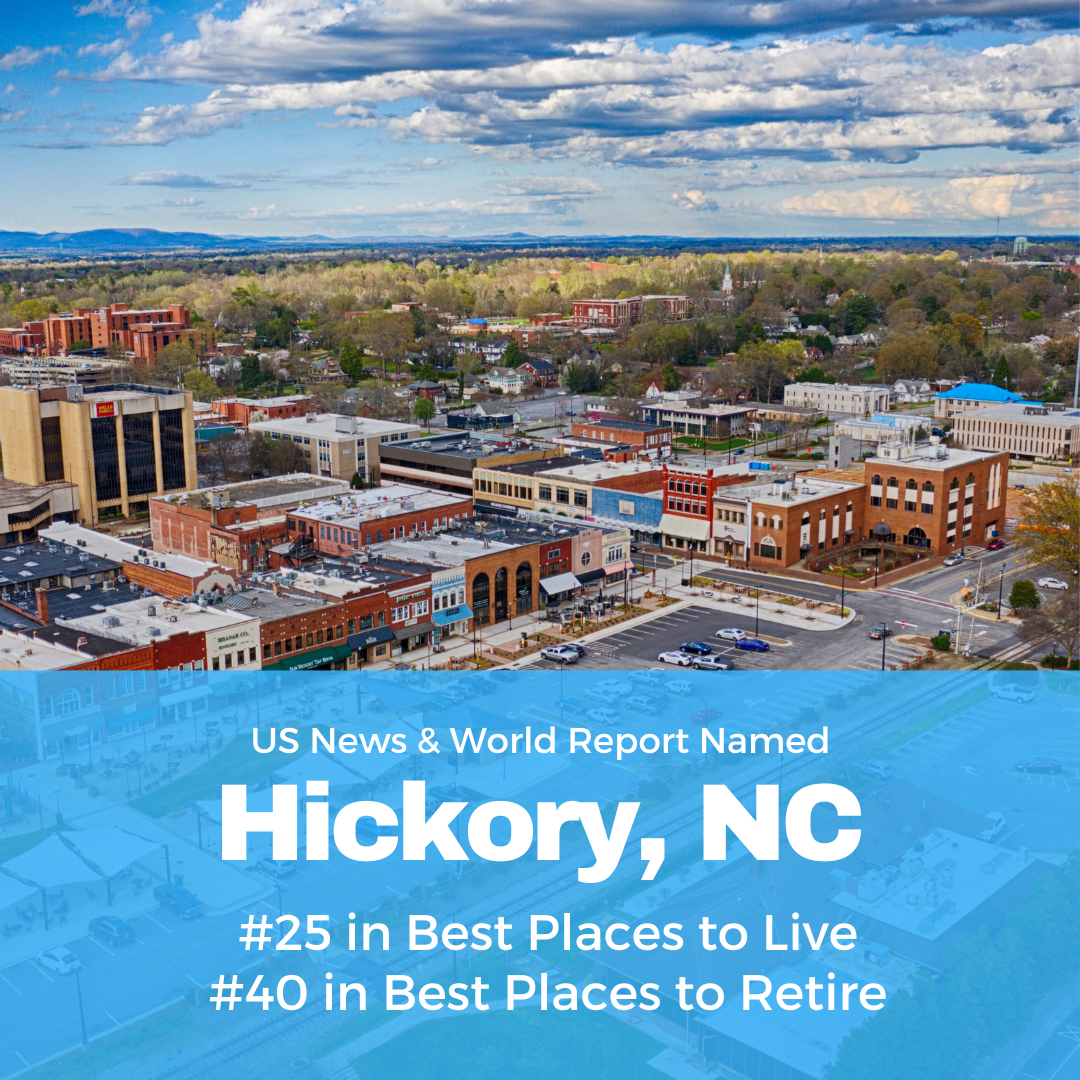 Hickory NC named #25 Best Places to Live