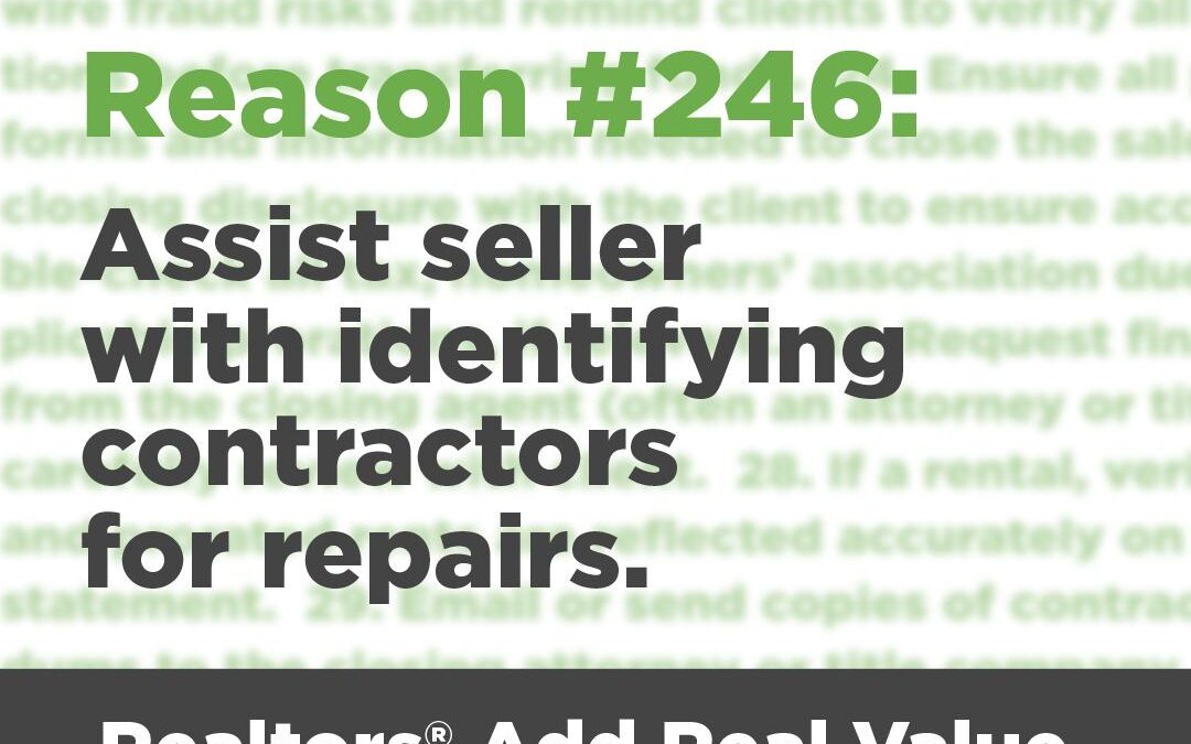 Reason 246 of 247 Reasons to work with a Realtor®
