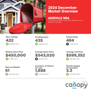 Asheville region MSA December 2024 Market Overview