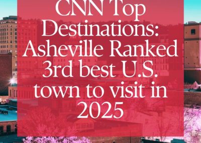 Asheville Ranked 3rd best U.S. town to visit in 2025 by CNN