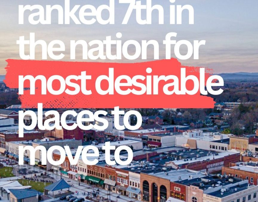 Hickory Metro Ranked #7 in the Nation for Places to Move to