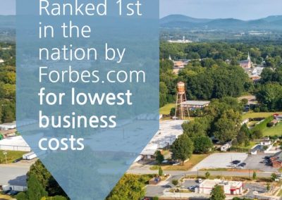 Hickory Metro Ranked #1 in the Nation by Forbes.com for Lowest Business Costs